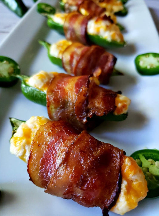 Sweet and Savory Bacon-Wrapped JACAapeño Poppers
