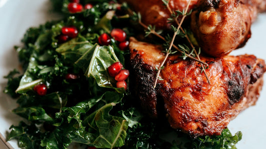 Apricot Glazed Chicken Thighs with Jaca