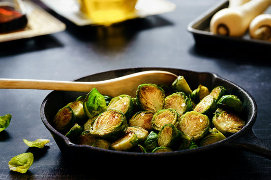 Honey Garlic Brussels Sprouts with Jaca