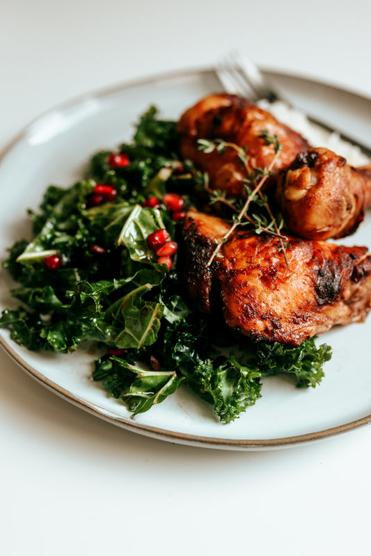 Honey Garlic Chicken Thighs with Jaca
