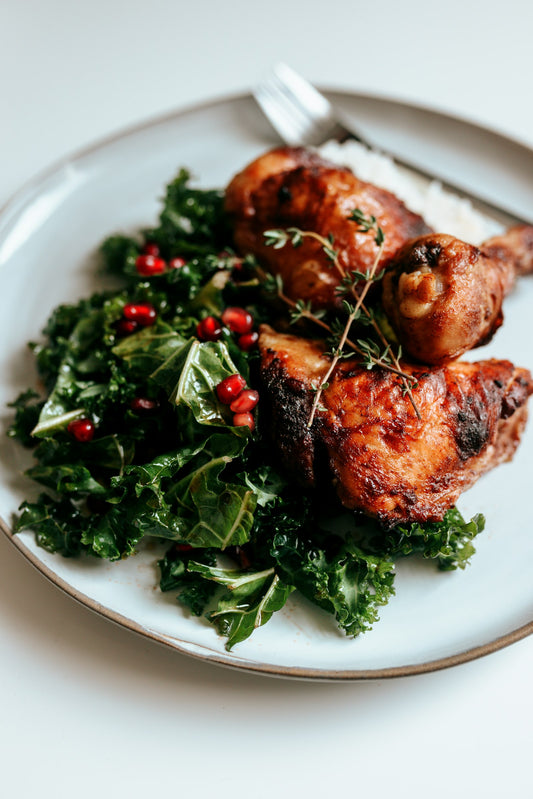 Maple Dijon Glazed Chicken Thighs with Jaca