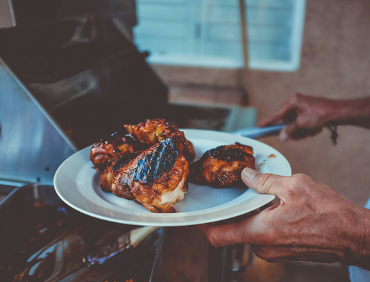 Sticky Peach Glazed Chicken with Jaca